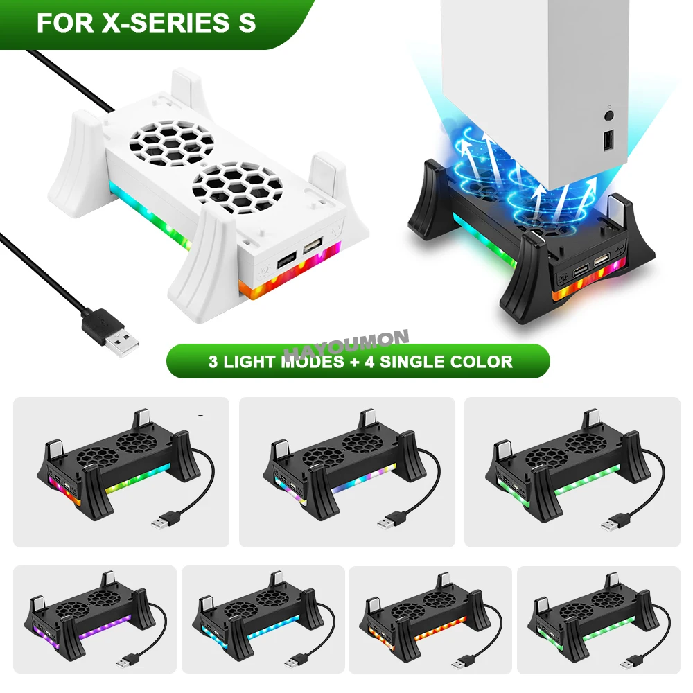 Console Cooling Fan - حامل وحدة تحكم الألعاب الأبيض مع