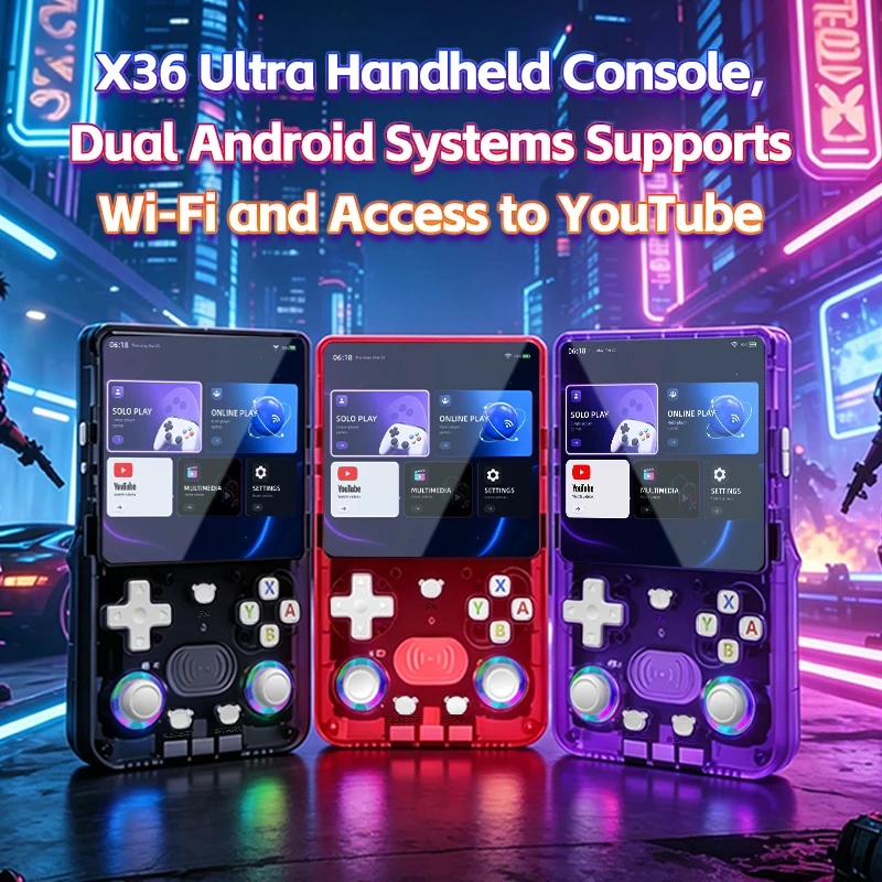 Handheld Gaming Console Youtube - جهاز ألعاب محمول X36Ultra ريترو بنظام