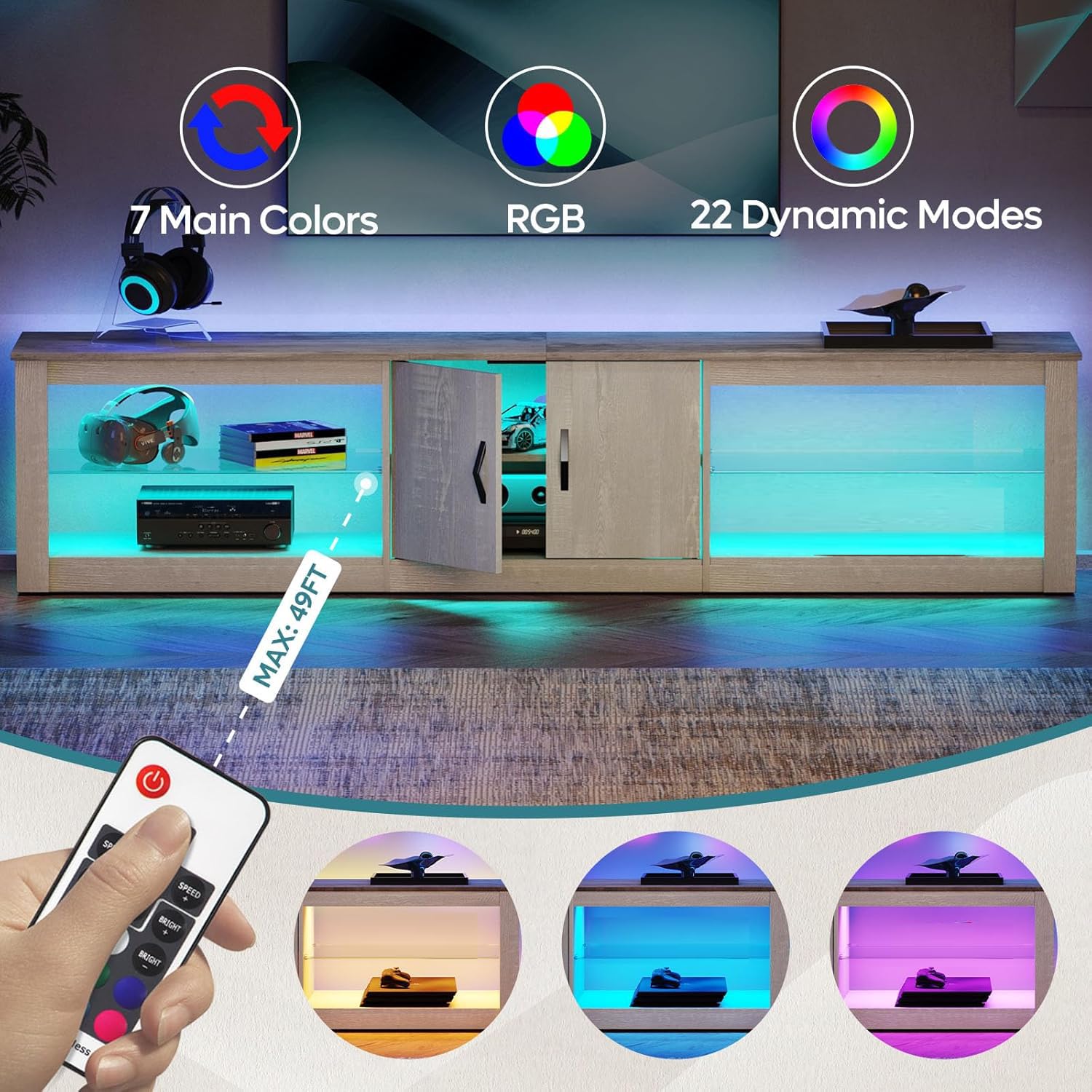 حامل تلفزيون 80 بوصة لأجهزة ال - مراجعة Gaming Console Cabinet وسعره