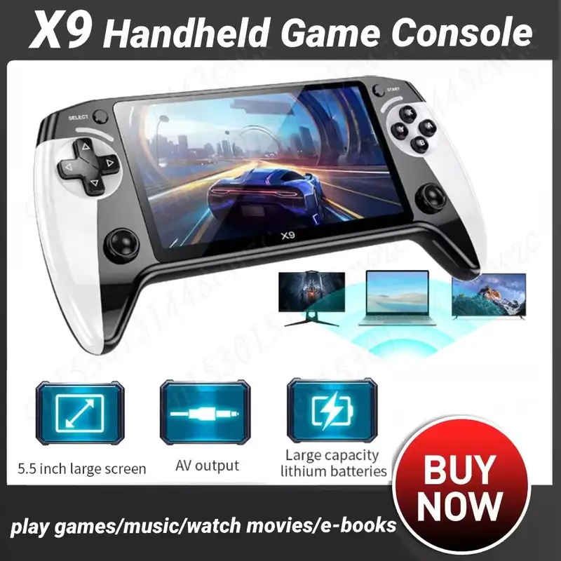 جهاز ألعاب فيديو محمول X9 بشاش - مراجعة Gaming Console Types وسعره