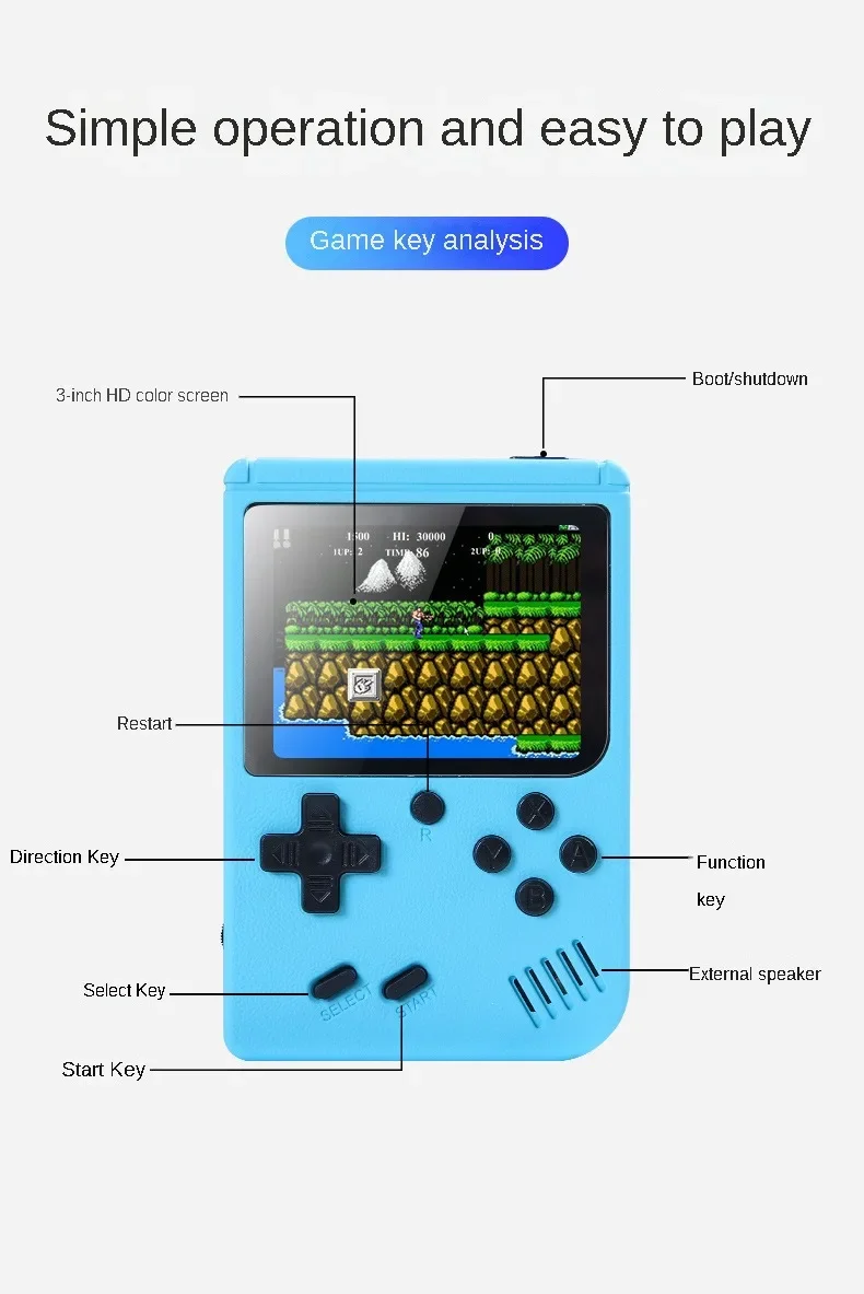 جهاز ألعاب محمول بشاشة LCD ملو - مراجعة Gaming Console For Kids وسعره