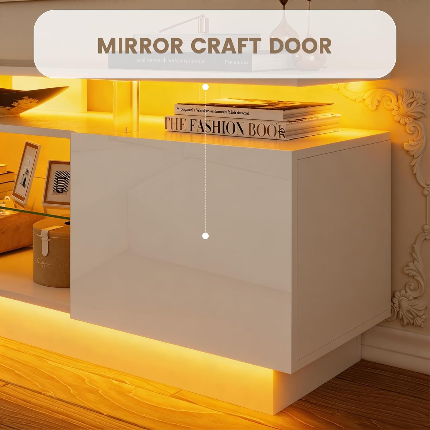 حامل تلفزيون عالي اللمعان مقاس - مراجعة Gaming Console Cabinet وسعره