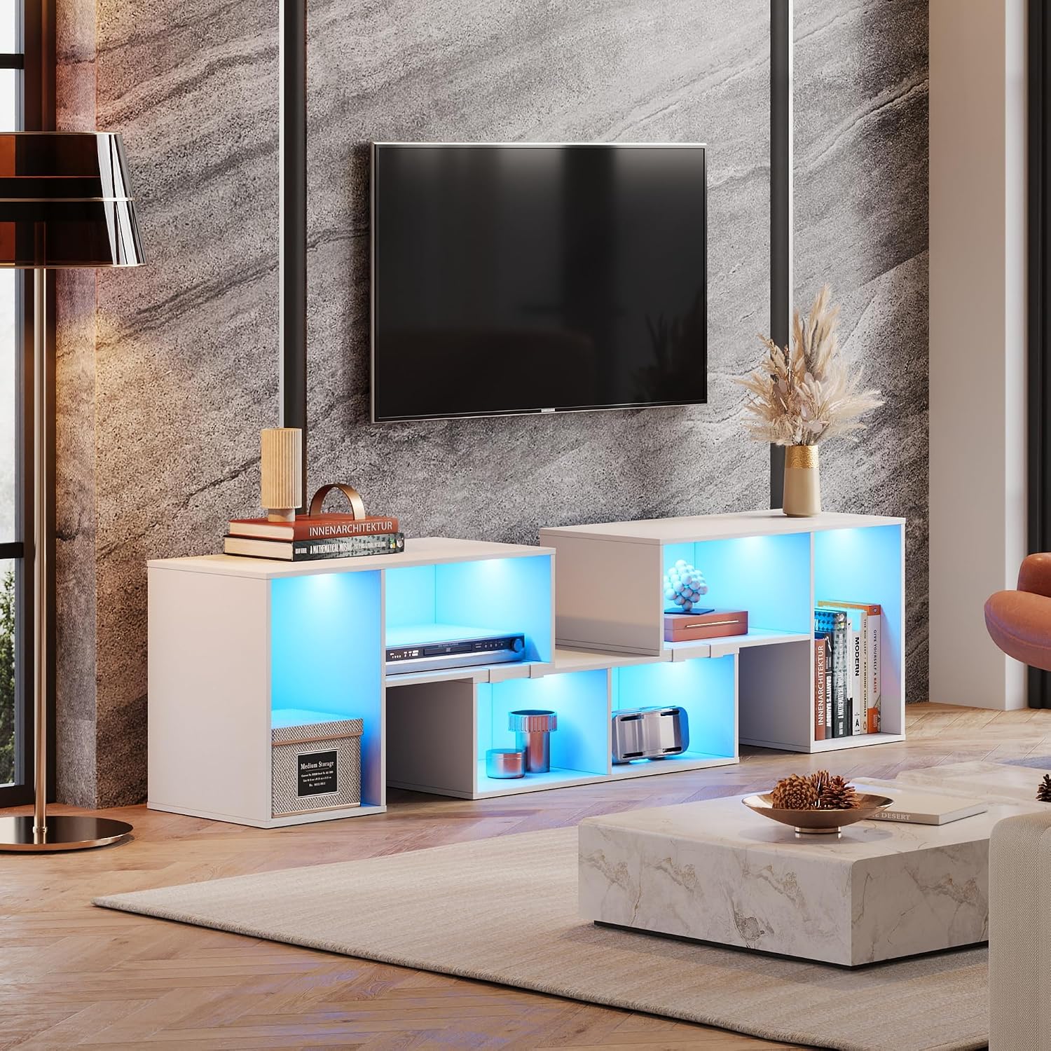 حامل تلفاز قابل للتشكيل مع شري - مراجعة Gaming Console Room وسعره