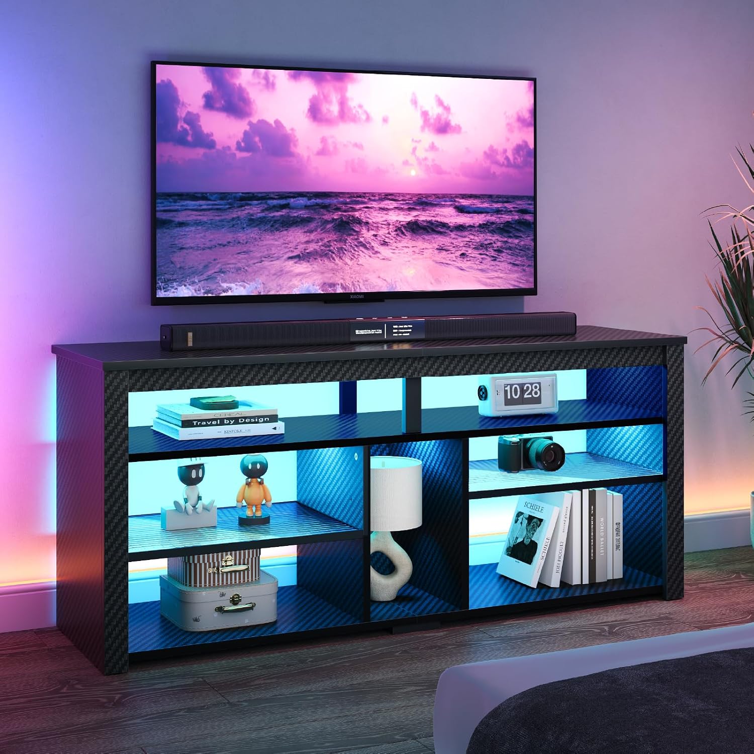 خزانة تلفزيون LED مع رف قابل ل - مراجعة Gaming Console Cabinet وسعره