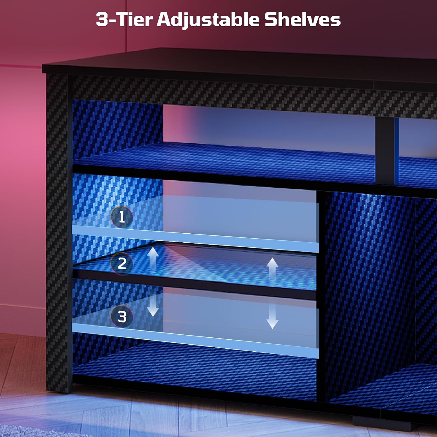 خزانة تلفزيون LED مع رف قابل ل - مراجعة Gaming Console Cabinet وسعره
