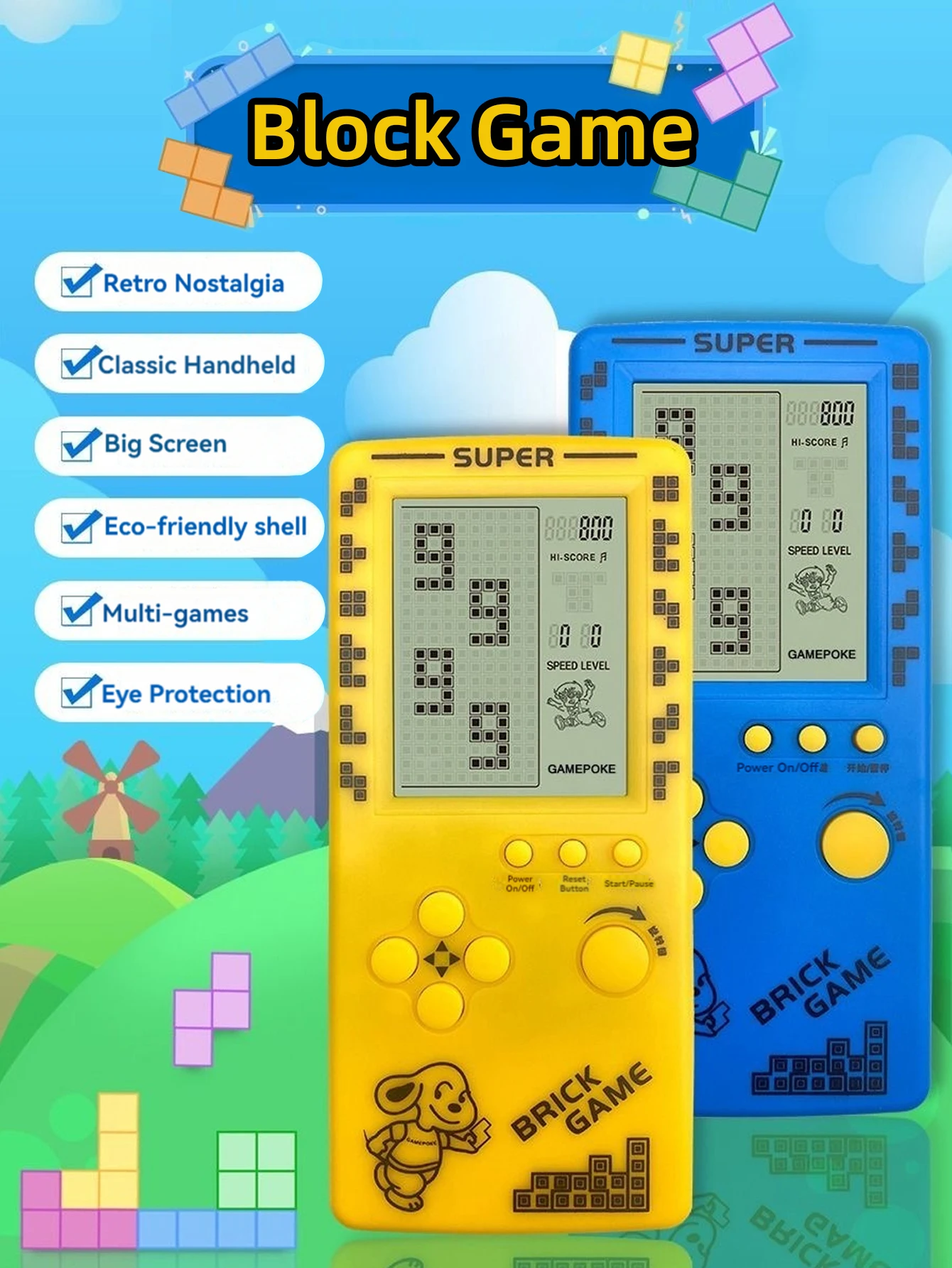 أجهزة ألعاب محمولة كلاسيكية بش - مراجعة Gaming Console For Kids وسعره