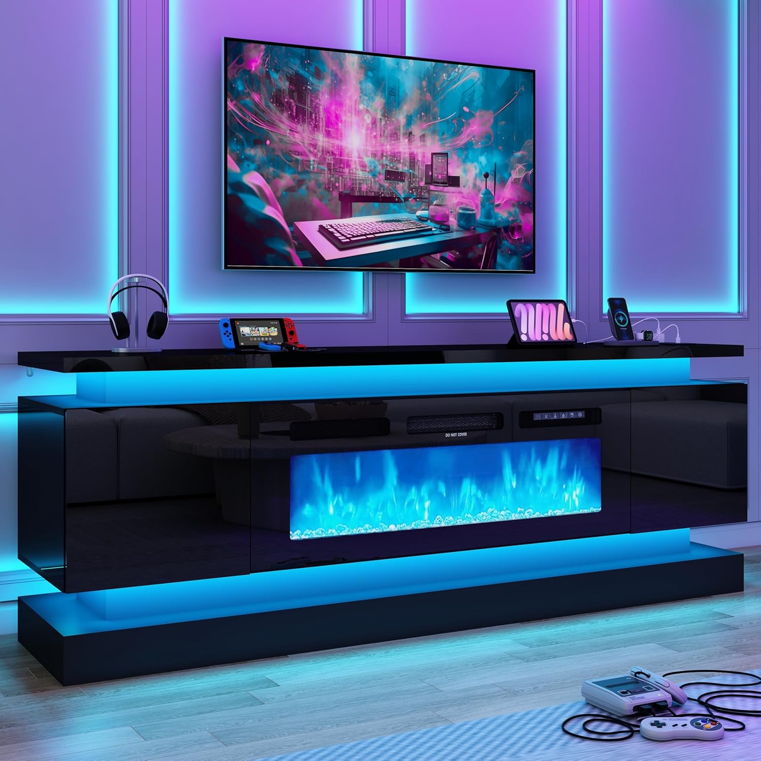 حوامل تلفزيون LED مقاس 71 بوصة - مراجعة Gaming Console Room وسعره