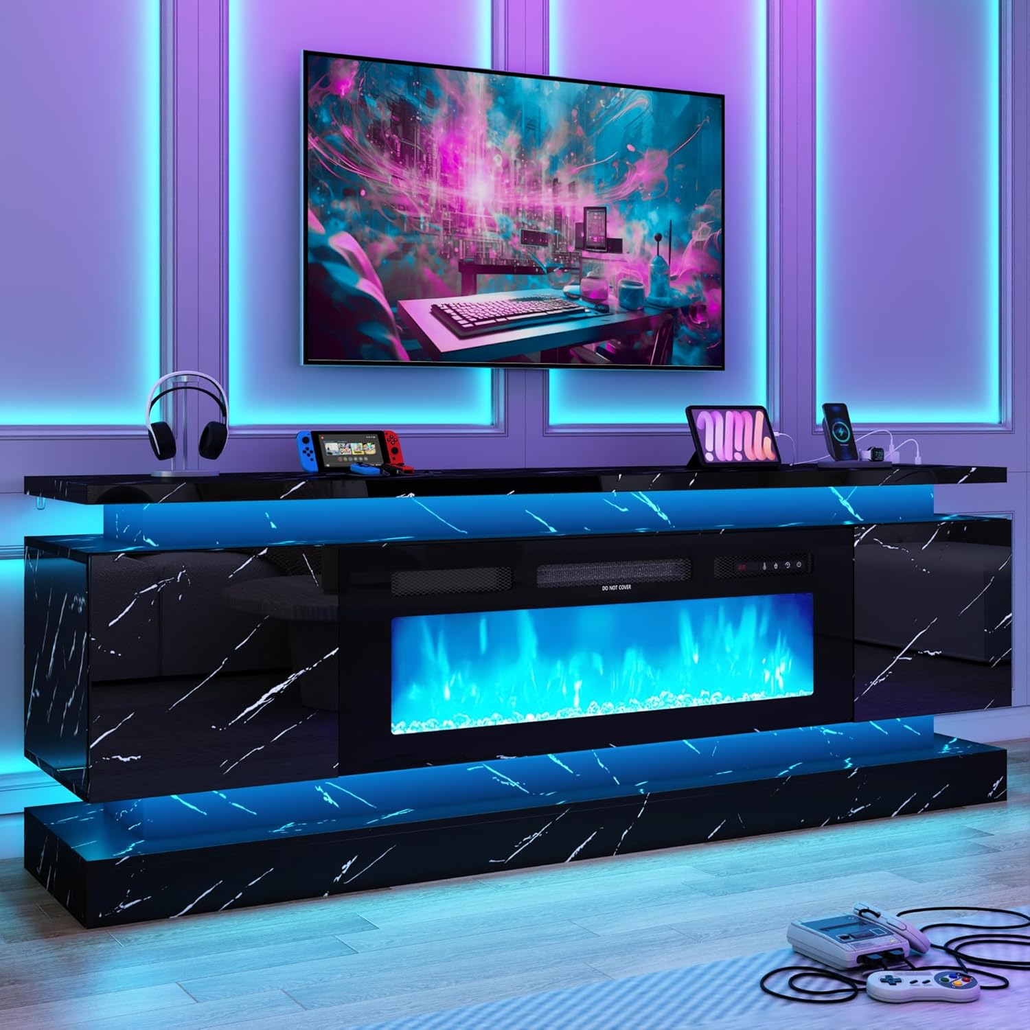 حوامل تلفزيون LED مقاس 71 بوصة - مراجعة Gaming Console Room وسعره