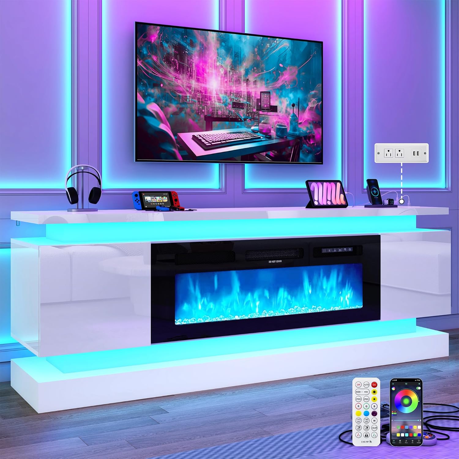 حوامل تلفزيون LED مقاس 71 بوصة - مراجعة Gaming Console Room وسعره
