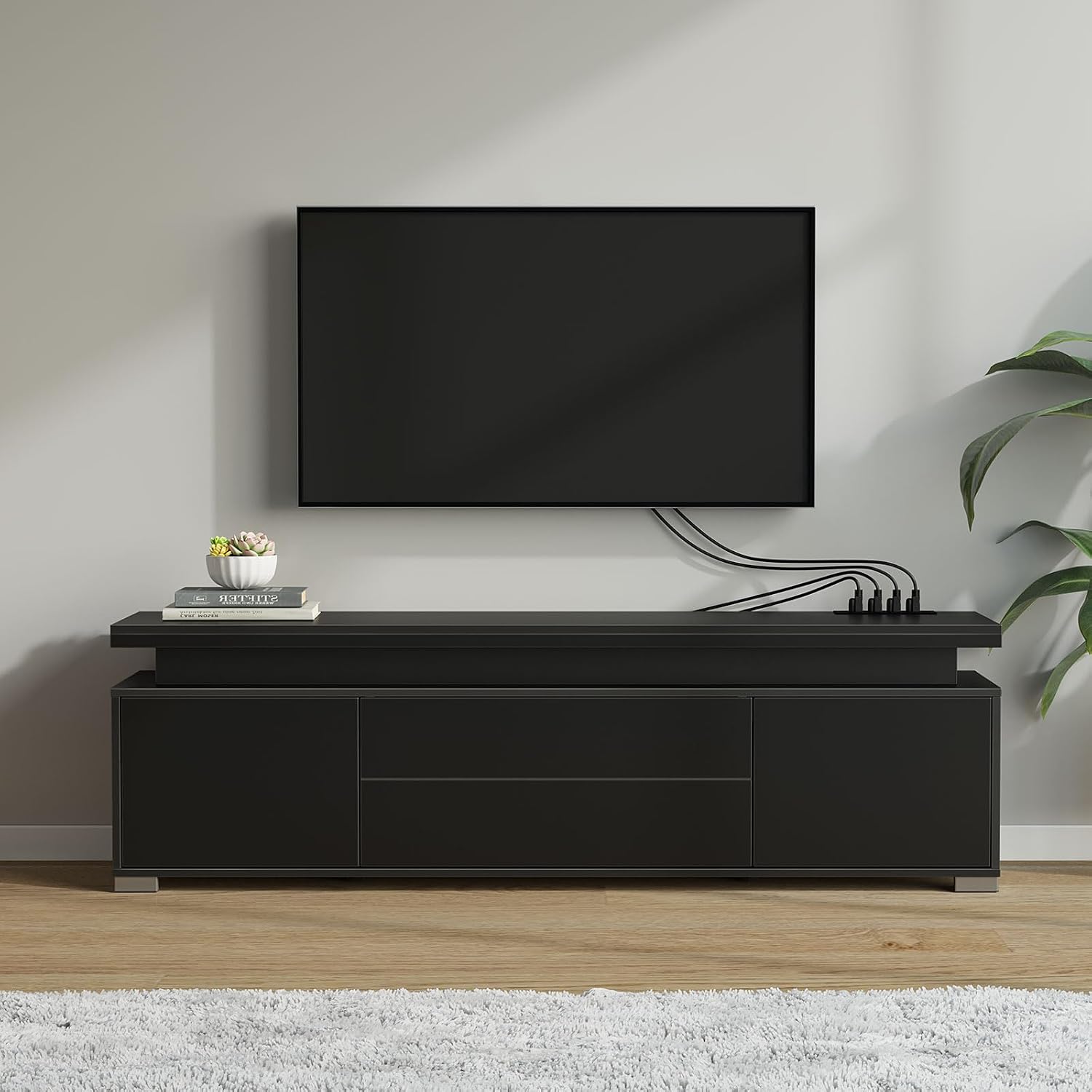 حامل تلفاز مع مقبس طاقة وإضاءة - مراجعة Gaming Console Cabinet وسعره
